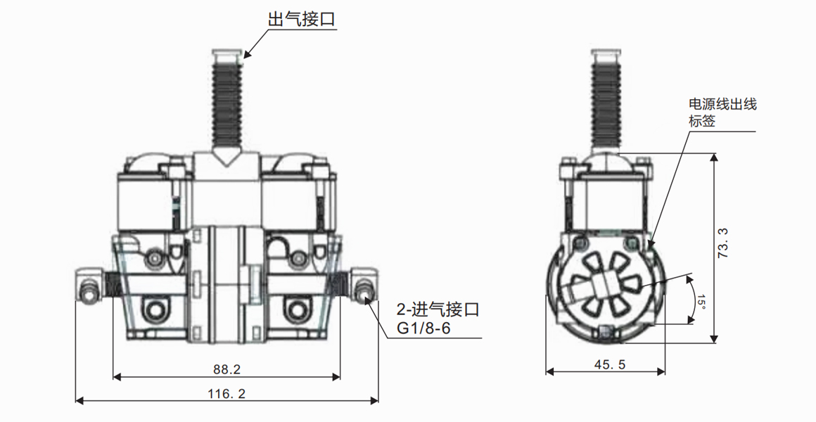 HT50Z-01 制氧机压缩机尺寸图